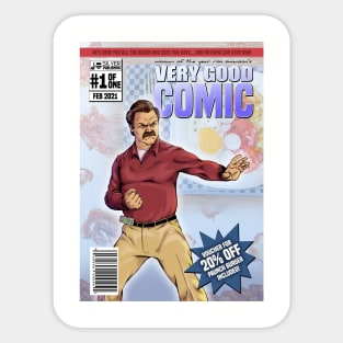 Ron Swanson's Very Good Comic Sticker